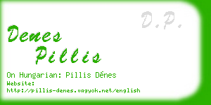 denes pillis business card